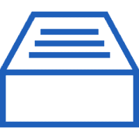 iconmonstr-inbox-thin-240 mergers and acquisitions inbox icon blue outline