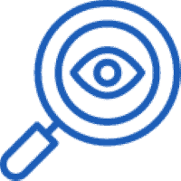 system performance icon magnifying glass