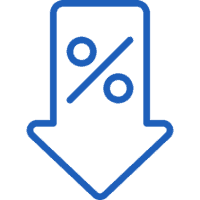 Reduce IT and storage cost icon Reduce IT and storage cost icon