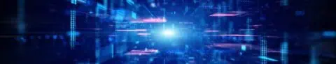 Migration to SAP S/4HANA abstract blue lights